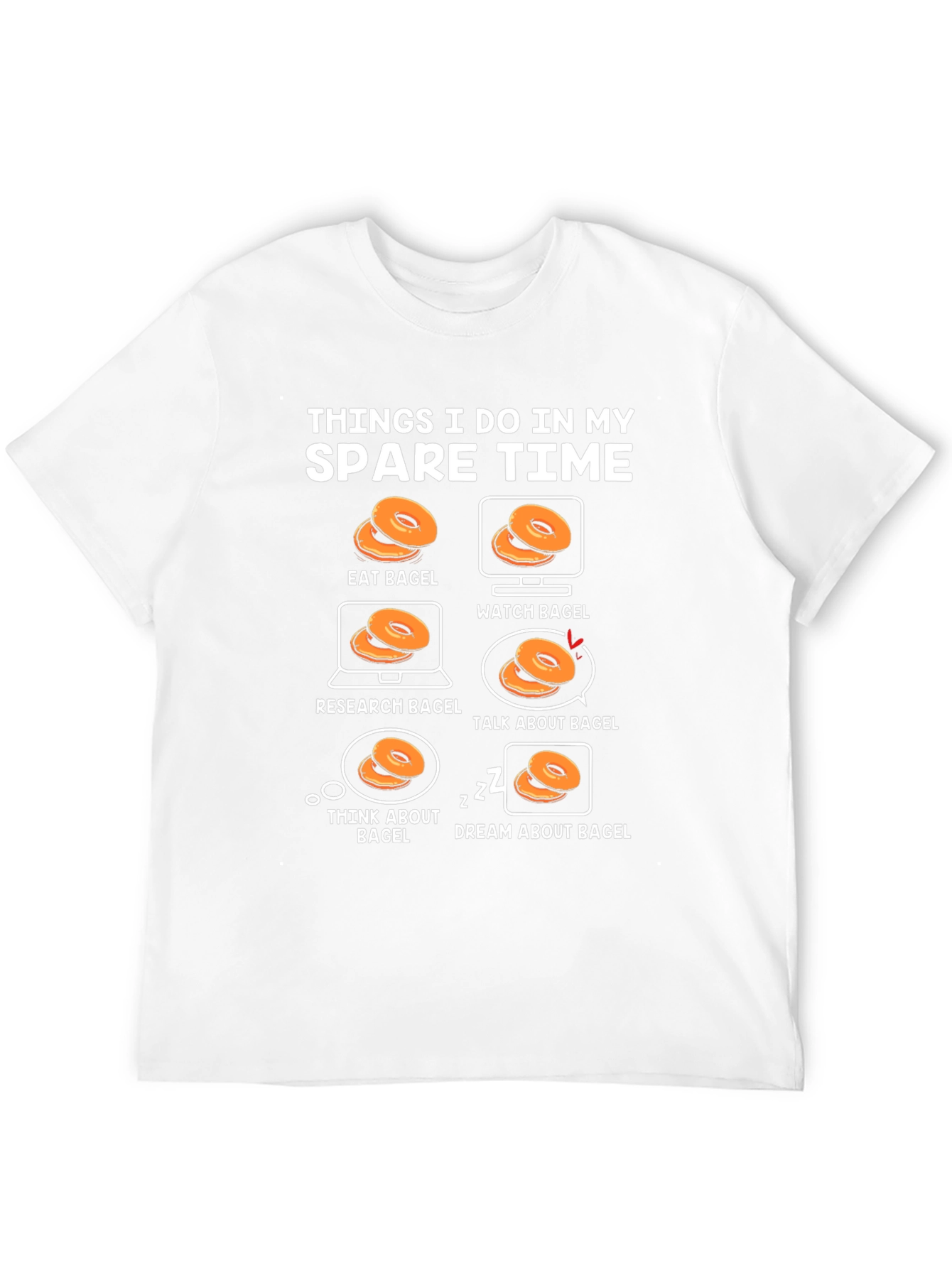 Black Bagel Lover T-Shirt: Spare Time Activities view 12