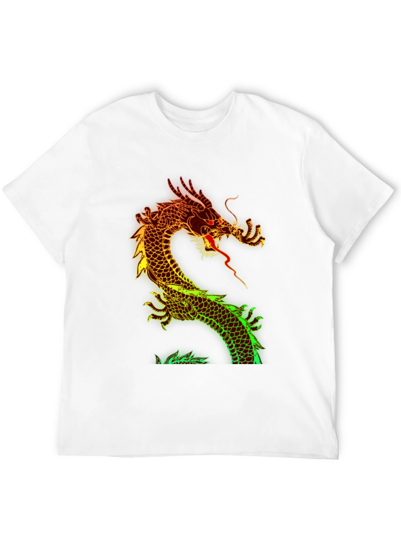 Black Dragon Graphic Print Black T-Shirt view 12