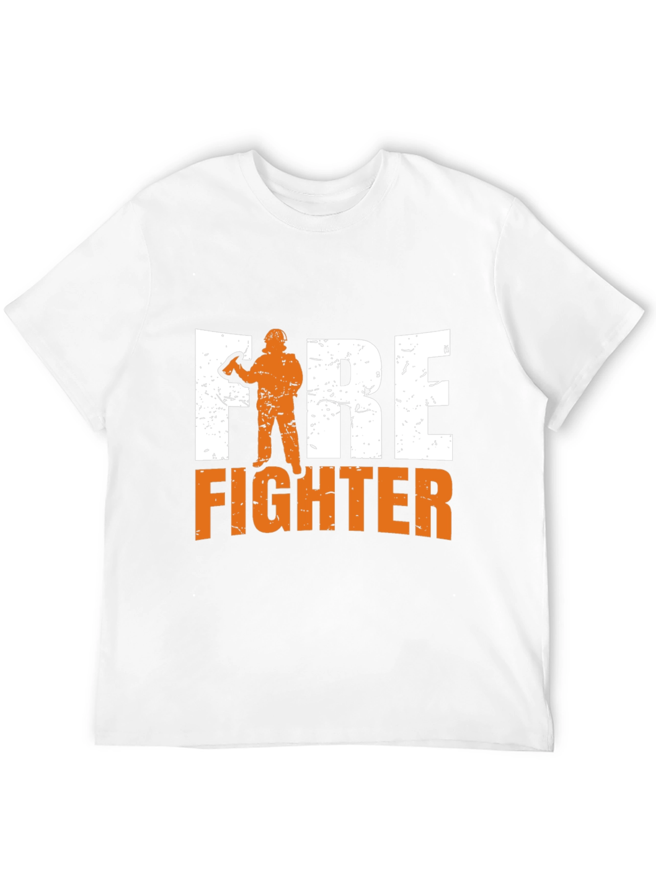 Black Firefighter Graphic Print Black T-Shirt view 12