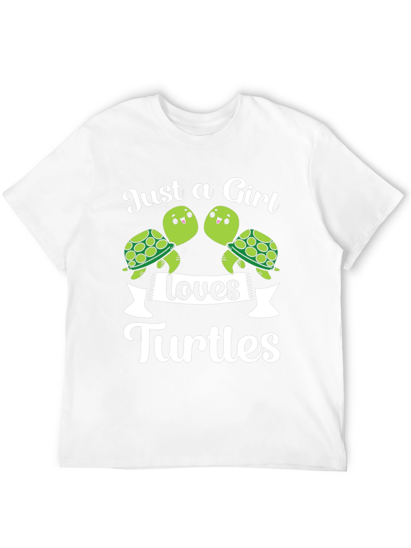 Black Just a Girl Loves Turtles T-Shirt view 12
