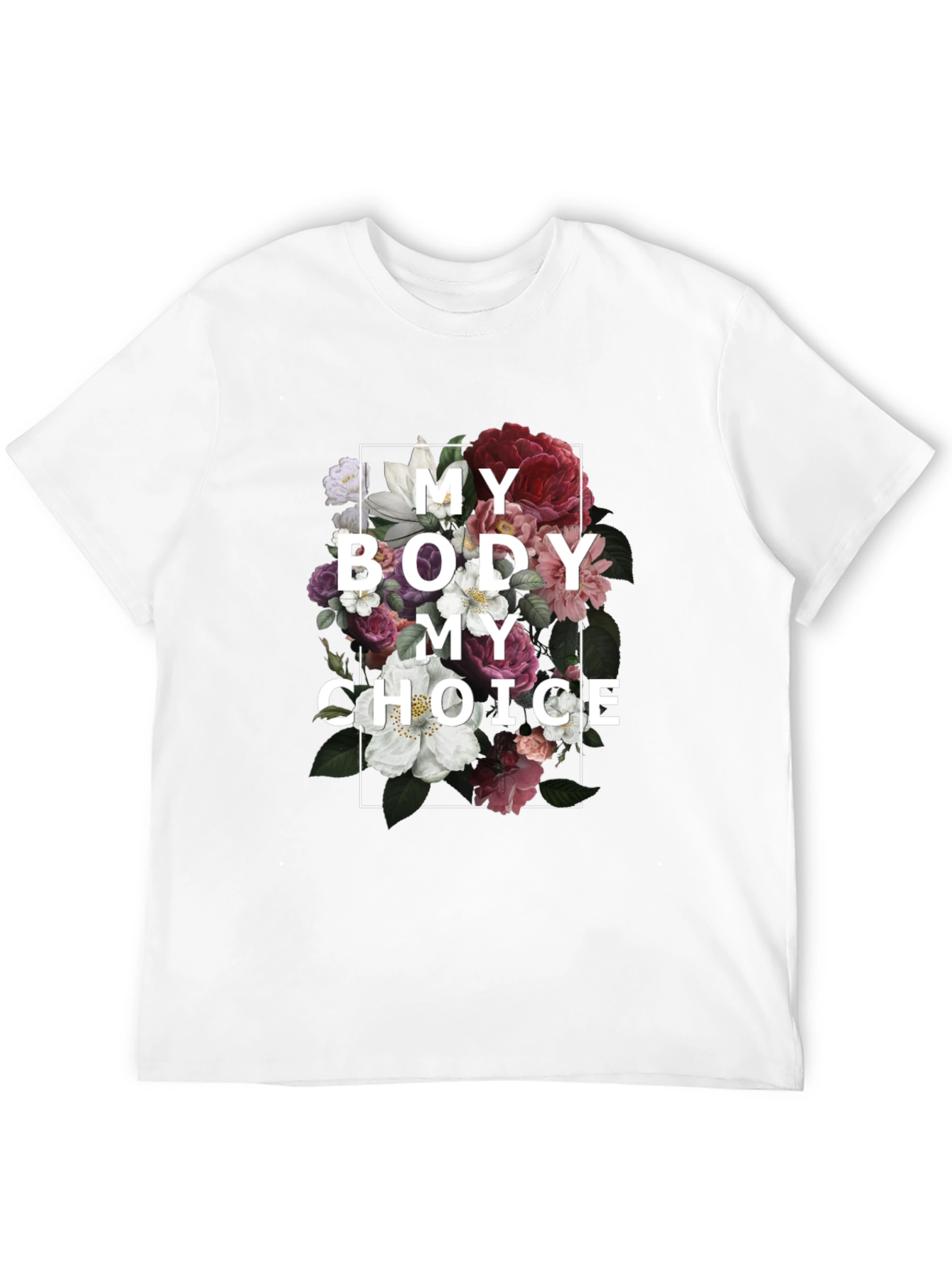 Black Floral My Body My Choice T-Shirt view 12