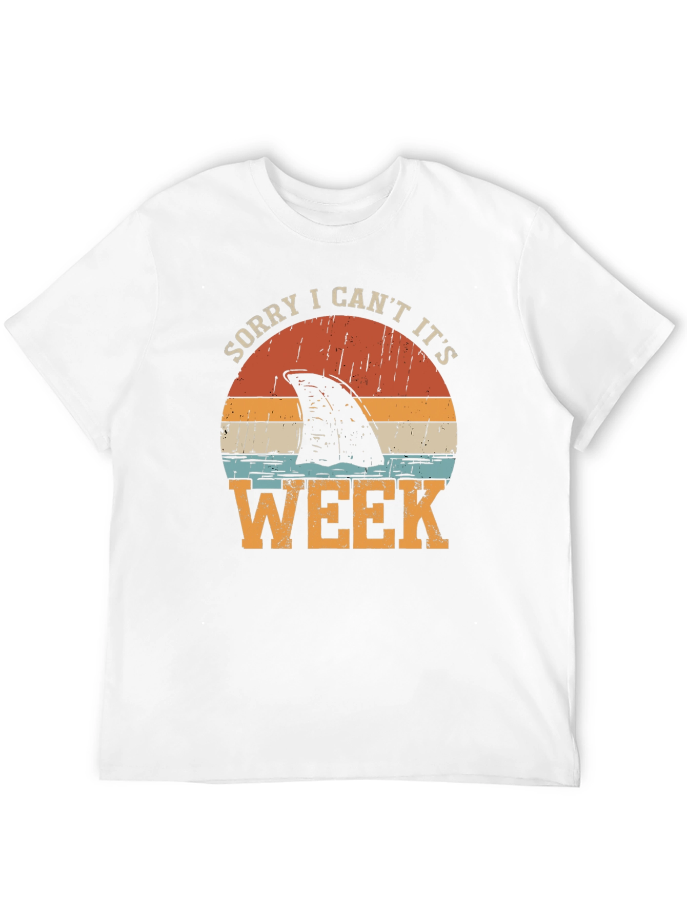 Black Sorry I Can't It's Shark Week Graphic Tee view 12