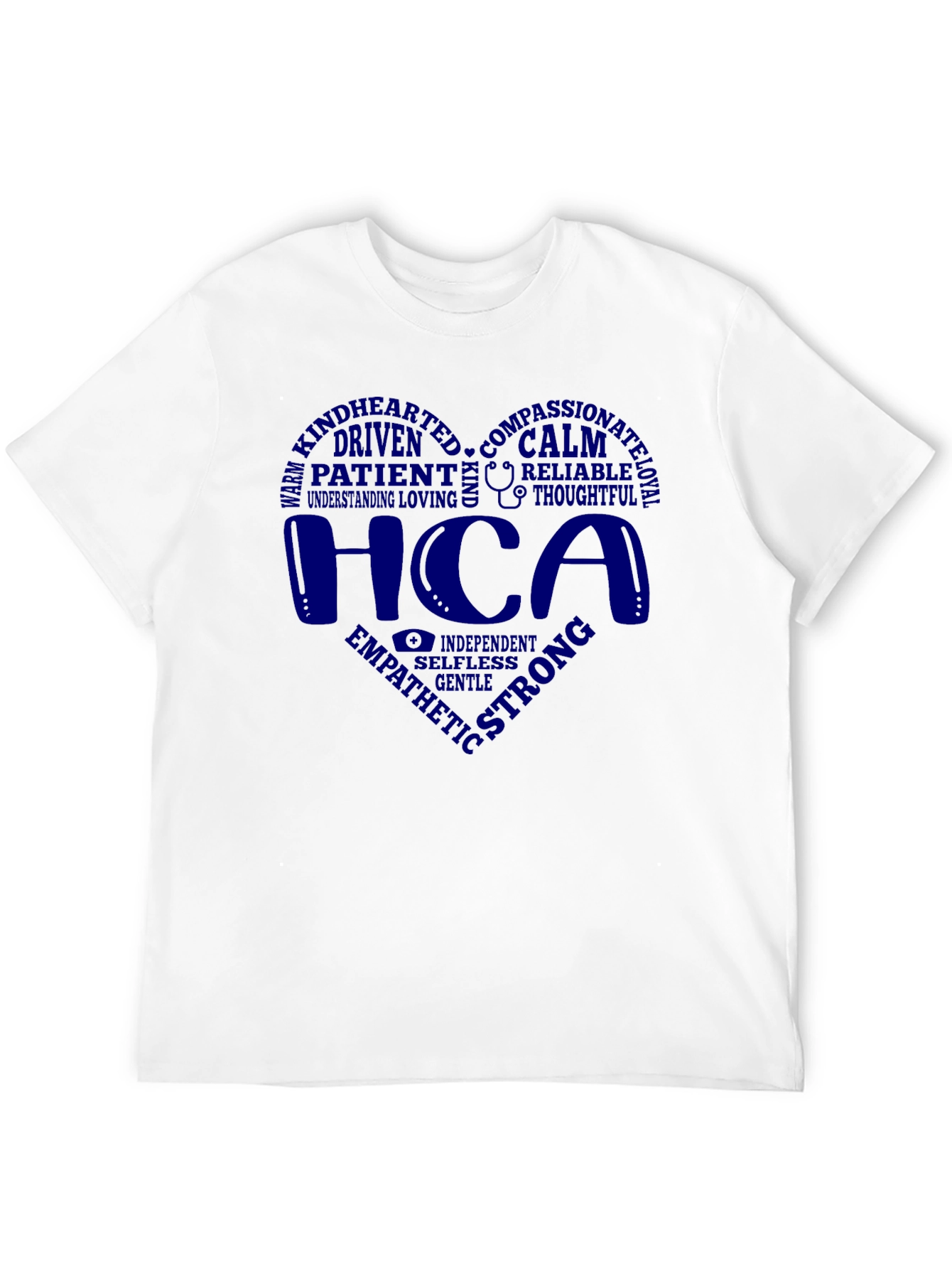 Black HCA Caring Heart T-Shirt - Empathy & Strength view 12