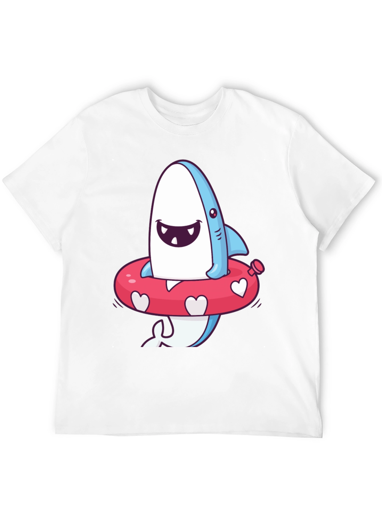 Black Cartoon Shark T-Shirt - Fun Summer Style view 12