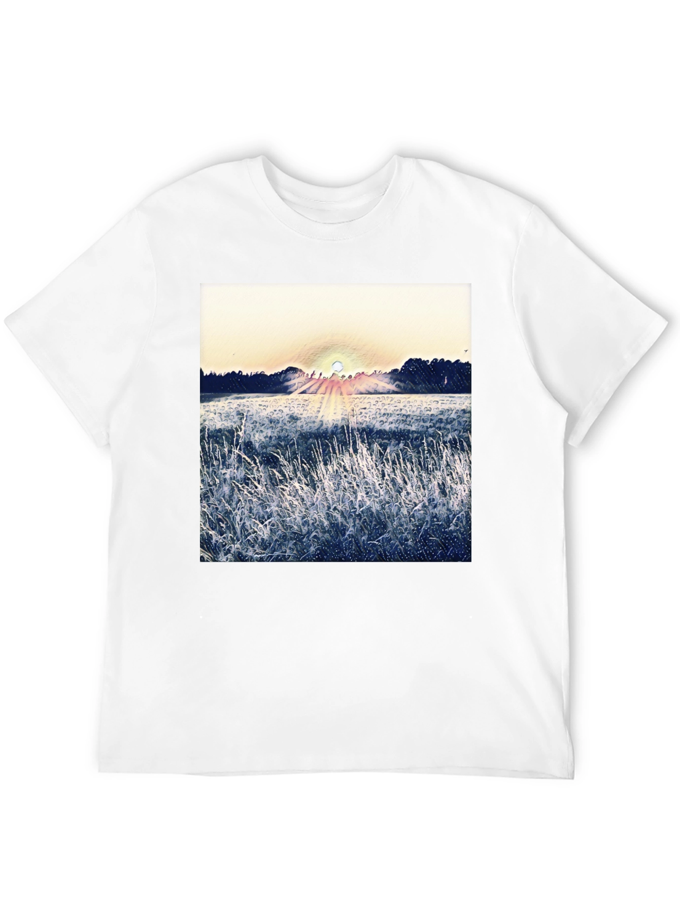 Black Nature Sunrise Graphic T-Shirt - Black view 12