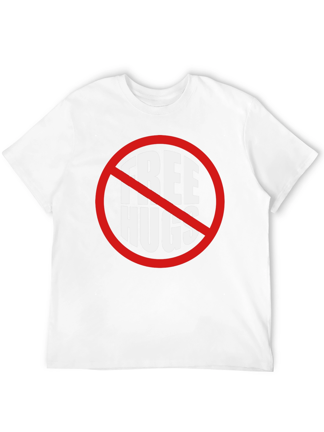 Black No Free Hugs Graphic Tee - Sarcastic Humor Shirt view 12