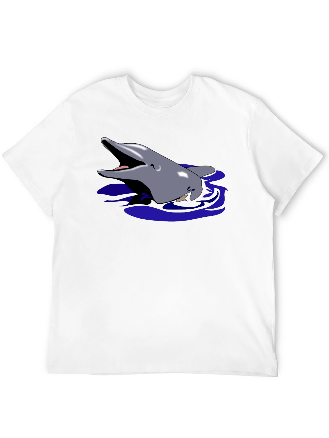 Black Dolphin Graphic Tee - Black Cotton T-Shirt view 12
