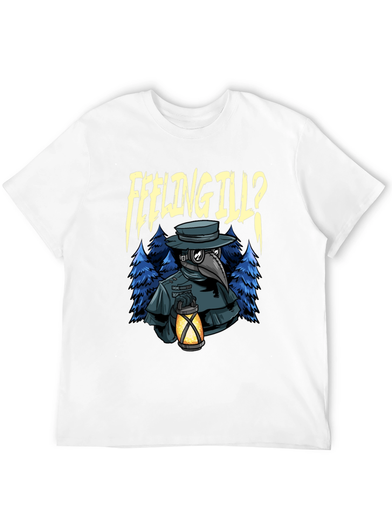 Black Feeling Ill? Plague Doctor Graphic Tee view 12