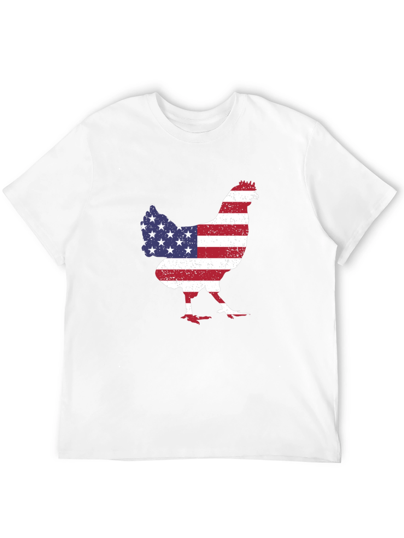 Black American Flag Chicken Graphic Tee view 12