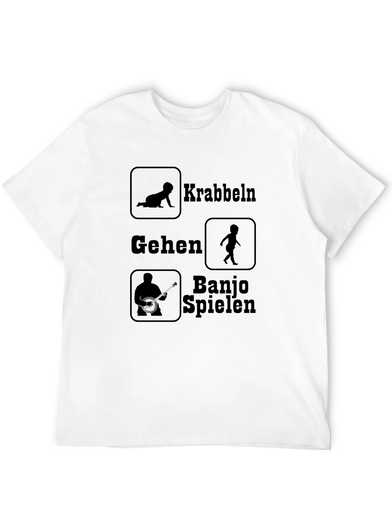 Black Funny Evolution Banjo Player T-Shirt view 12