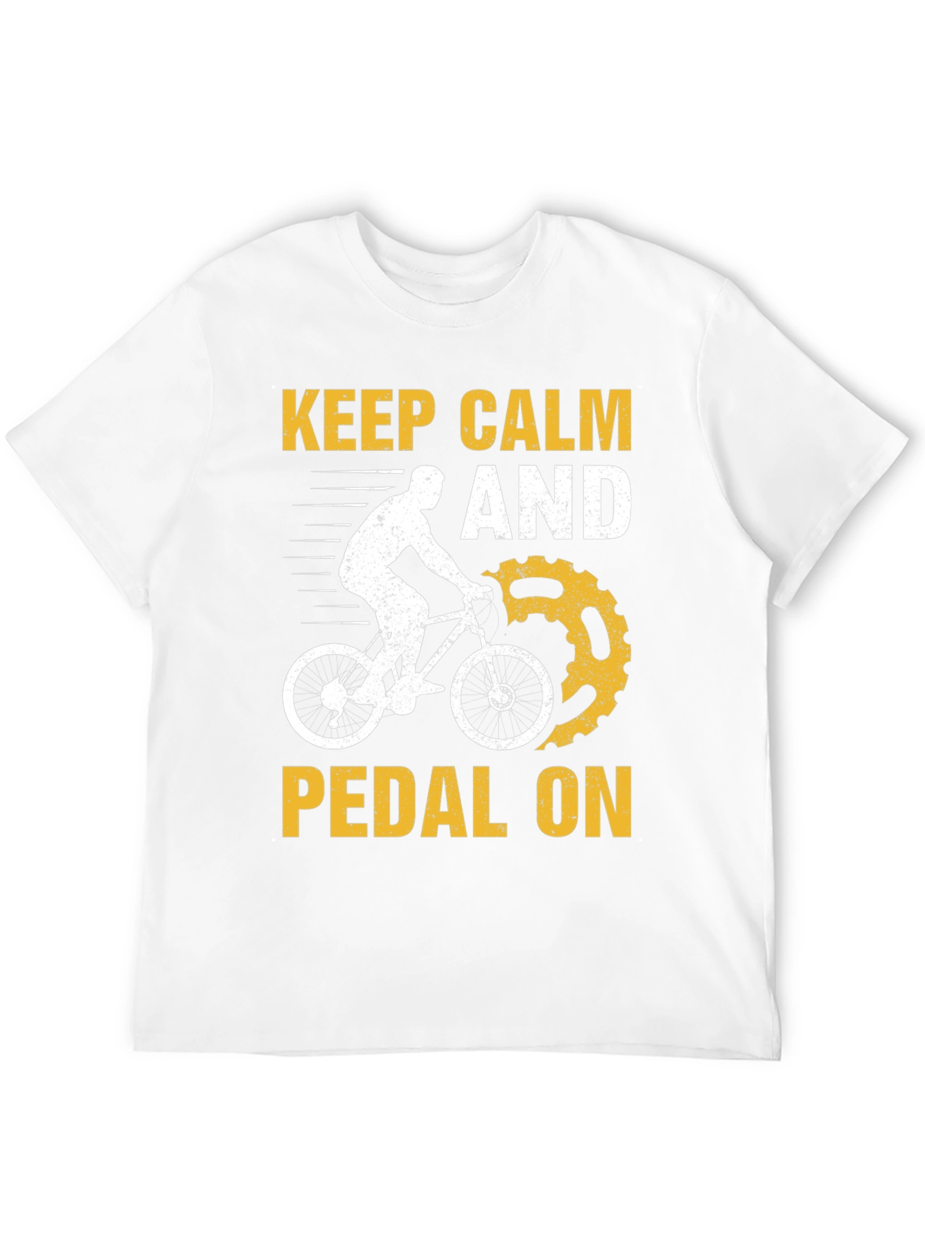 Black Keep Calm and Pedal On T-Shirt view 12