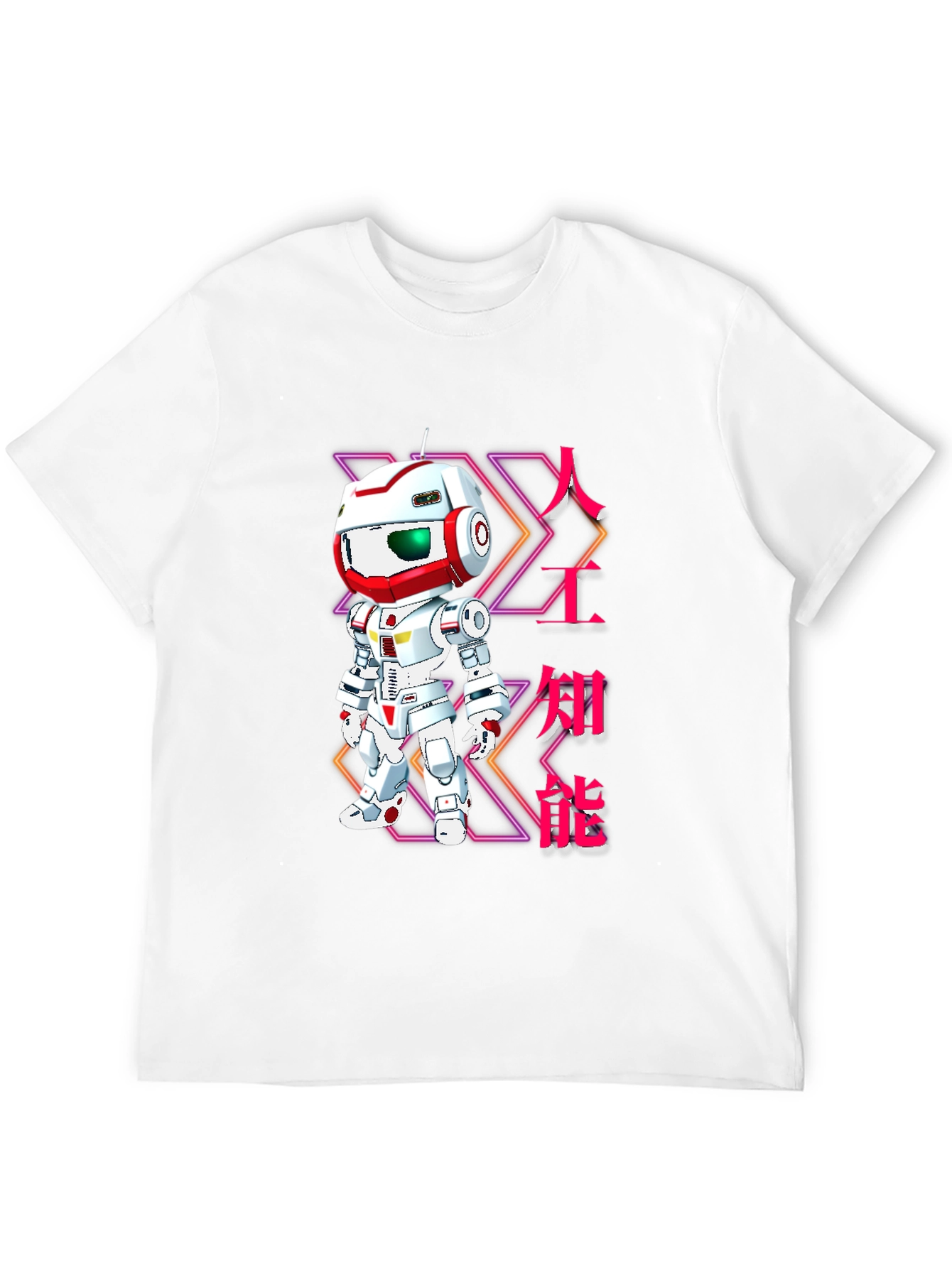 Black Robot AI Graphic Print Black T-Shirt view 12