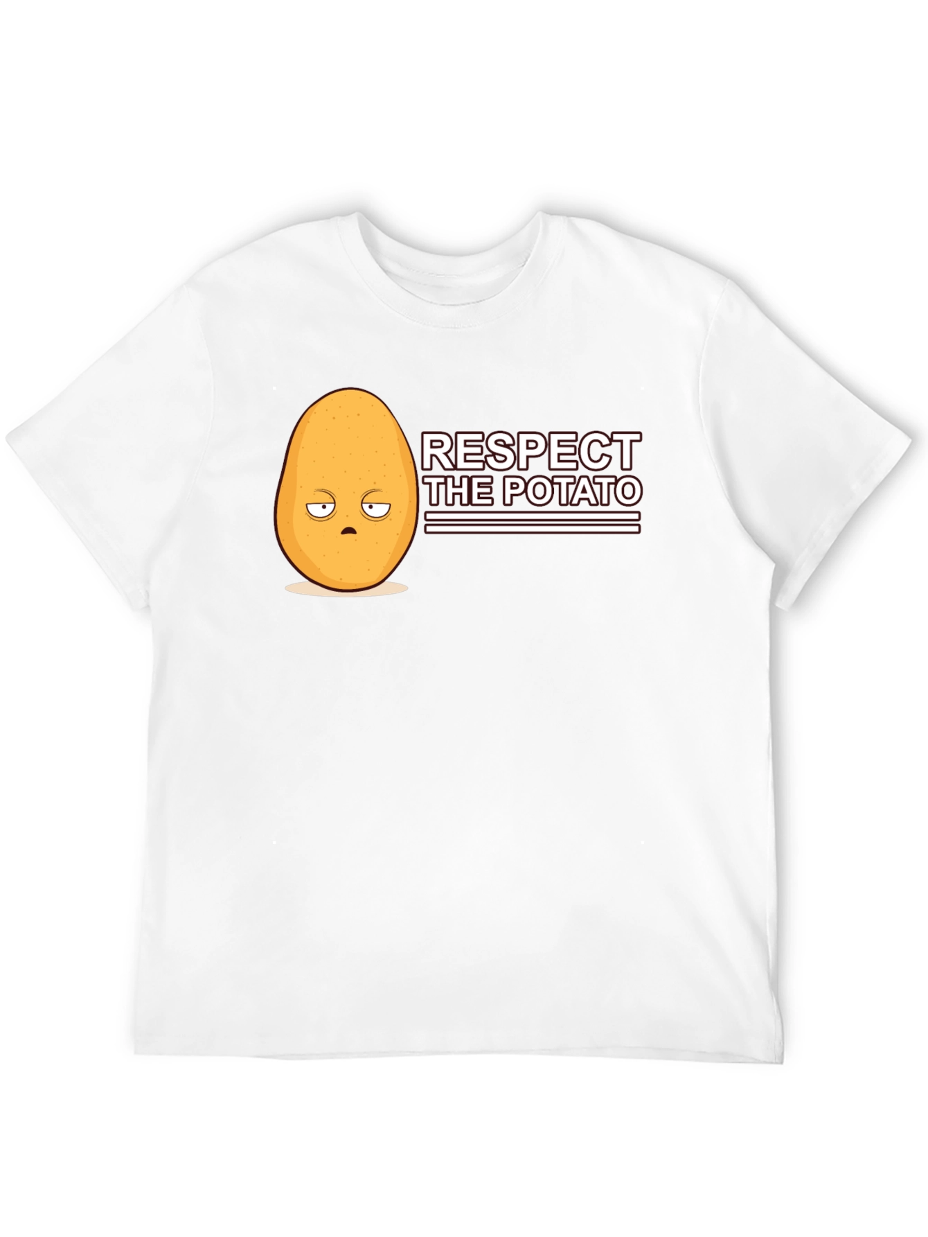Black Respect the Potato Funny Graphic Tee view 12