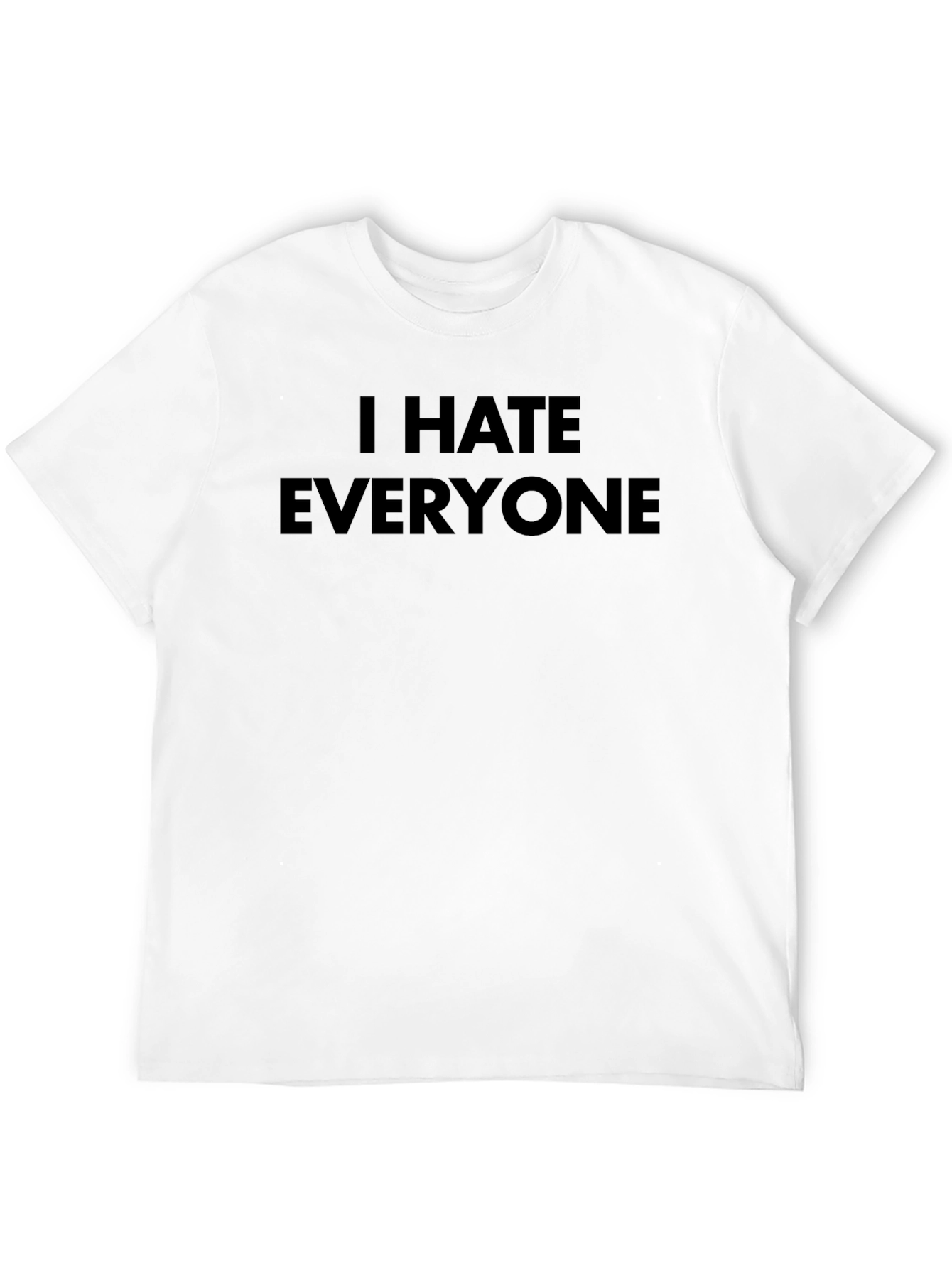 Black I Hate Everyone Graphic Tee - Black, Bold Statement T-Shirt view 12