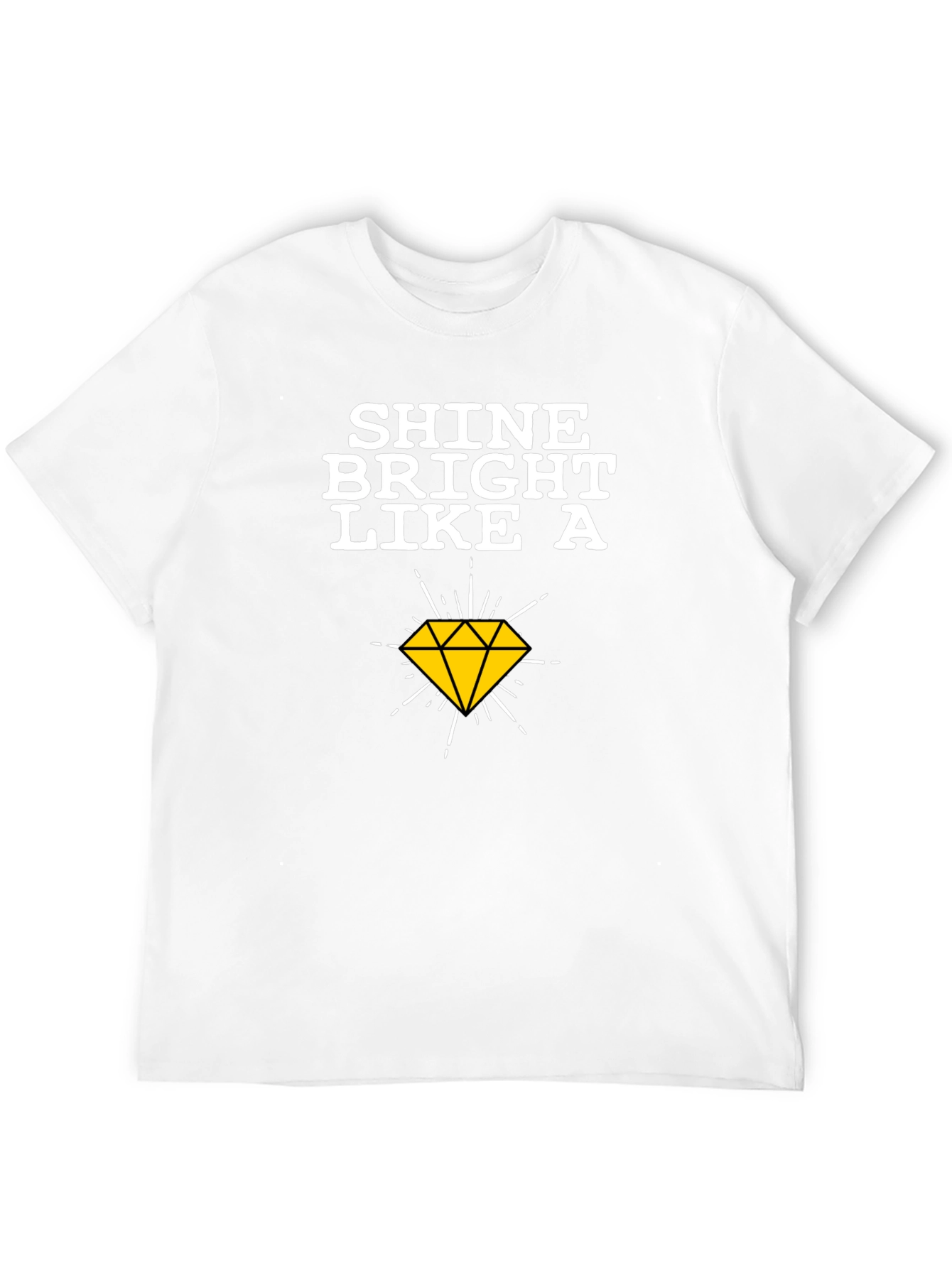 Black Shine Bright Diamond Graphic Tee - Black Cotton Blend view 12