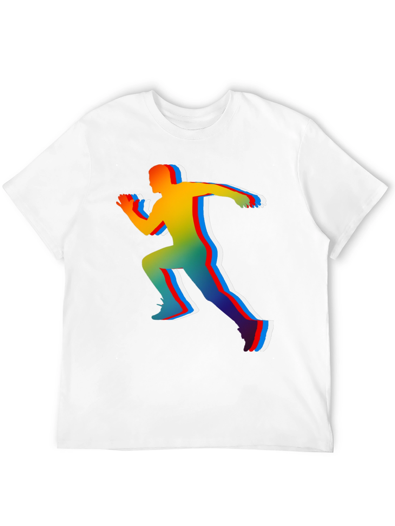 Black Runner Graphic Tee - Black Cotton Blend view 12