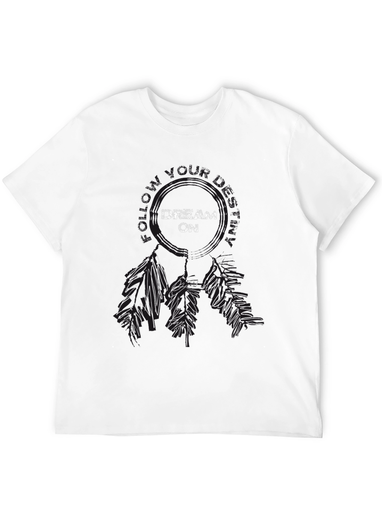 Black Dream On Graphic Tee - Black Casual Shirt view 12