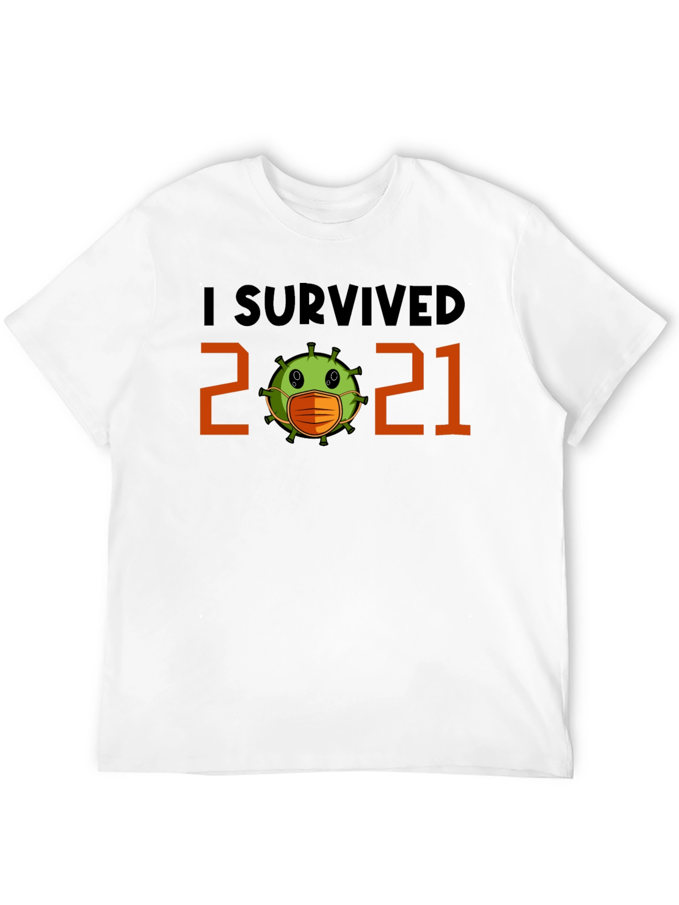 Black I Survived 2021 Graphic Tee - Pandemic Novelty view 12