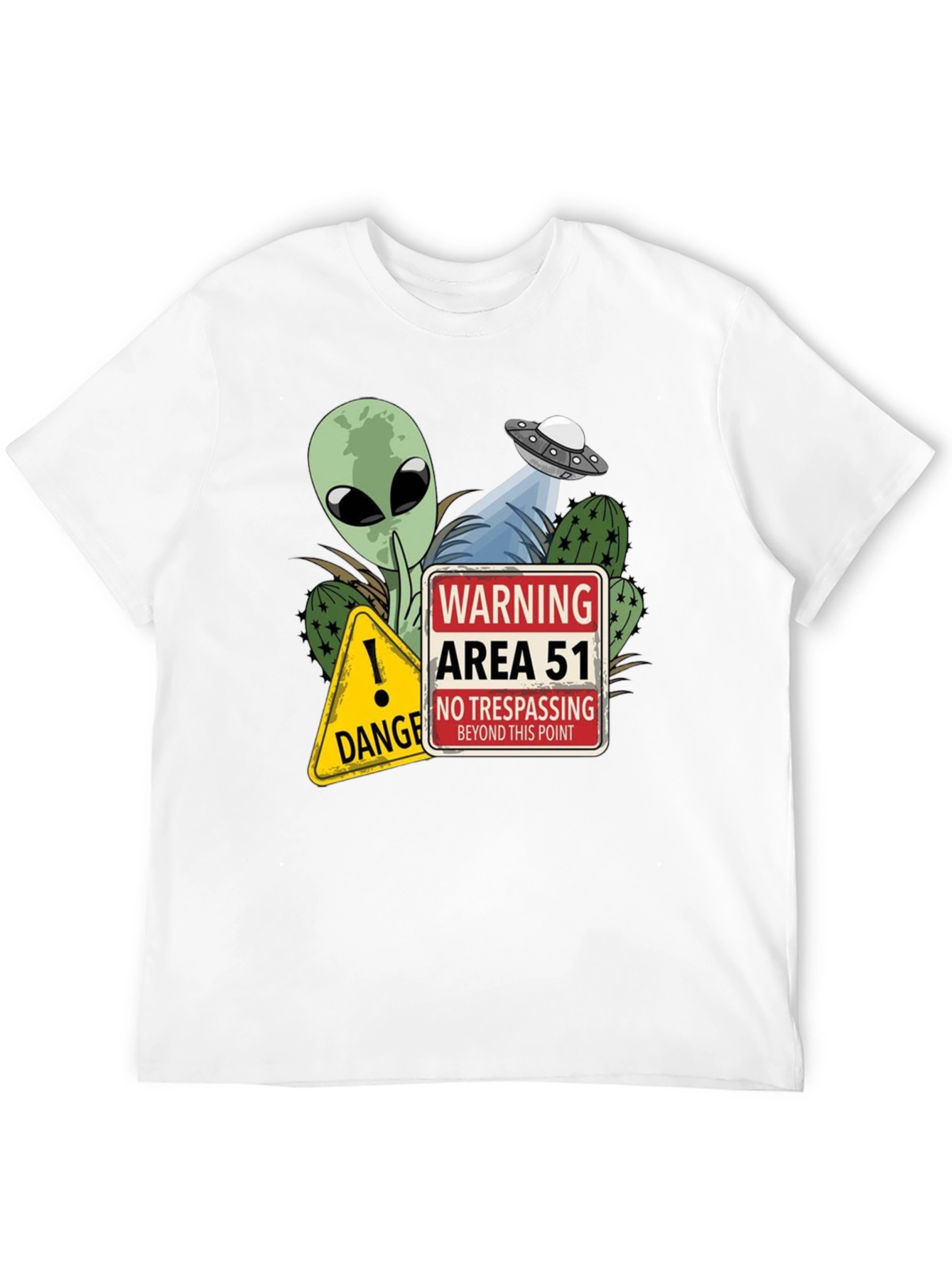 Area 51 Alien UFO Graphic T-Shirt - 12