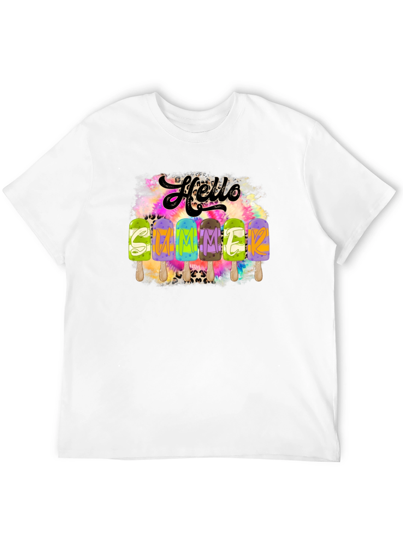Black Hello Summer Popsicle Graphic Tee view 12