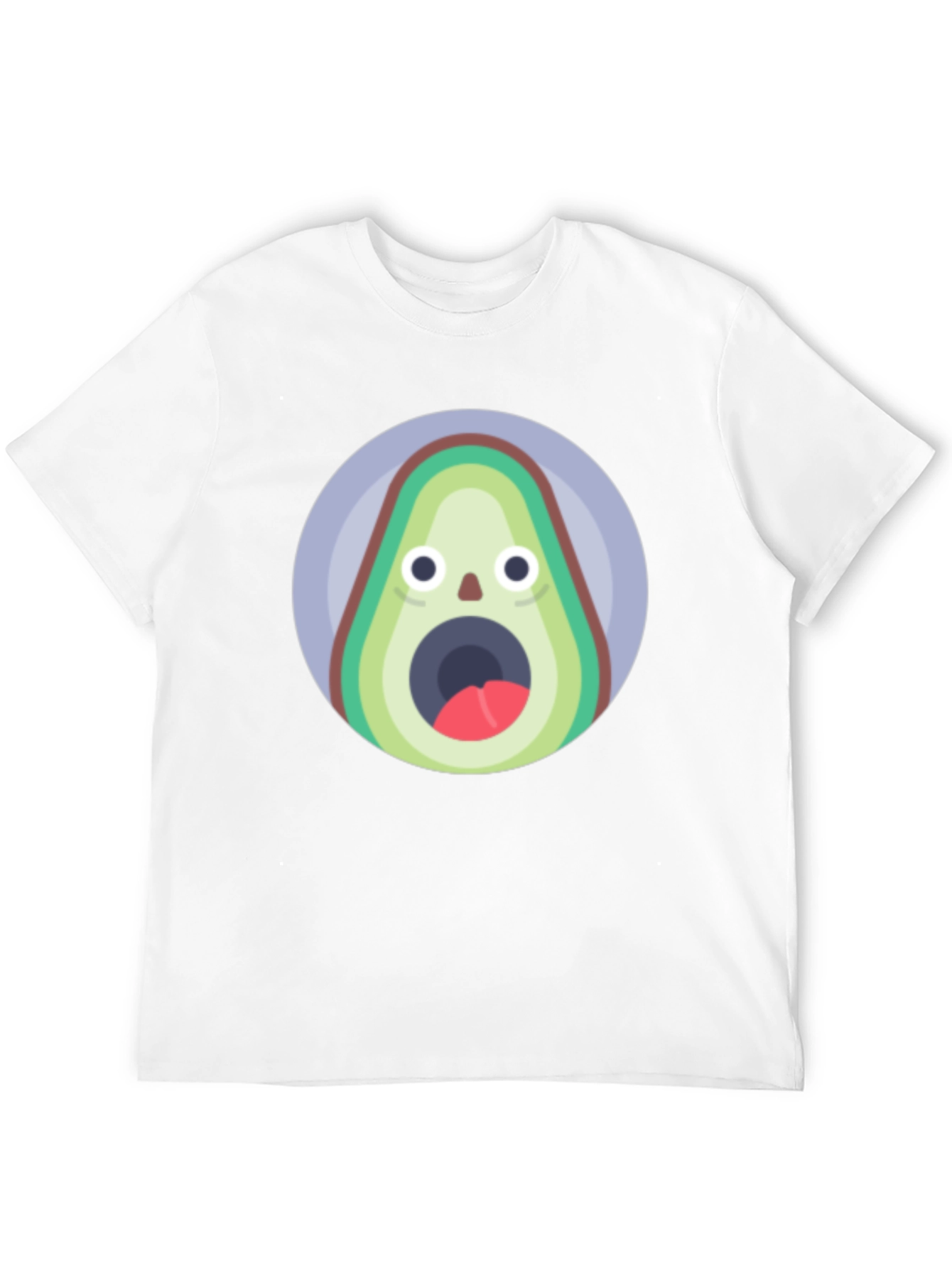Black Funny Avocado T-Shirt - Shocked Fruit Graphic Tee view 12