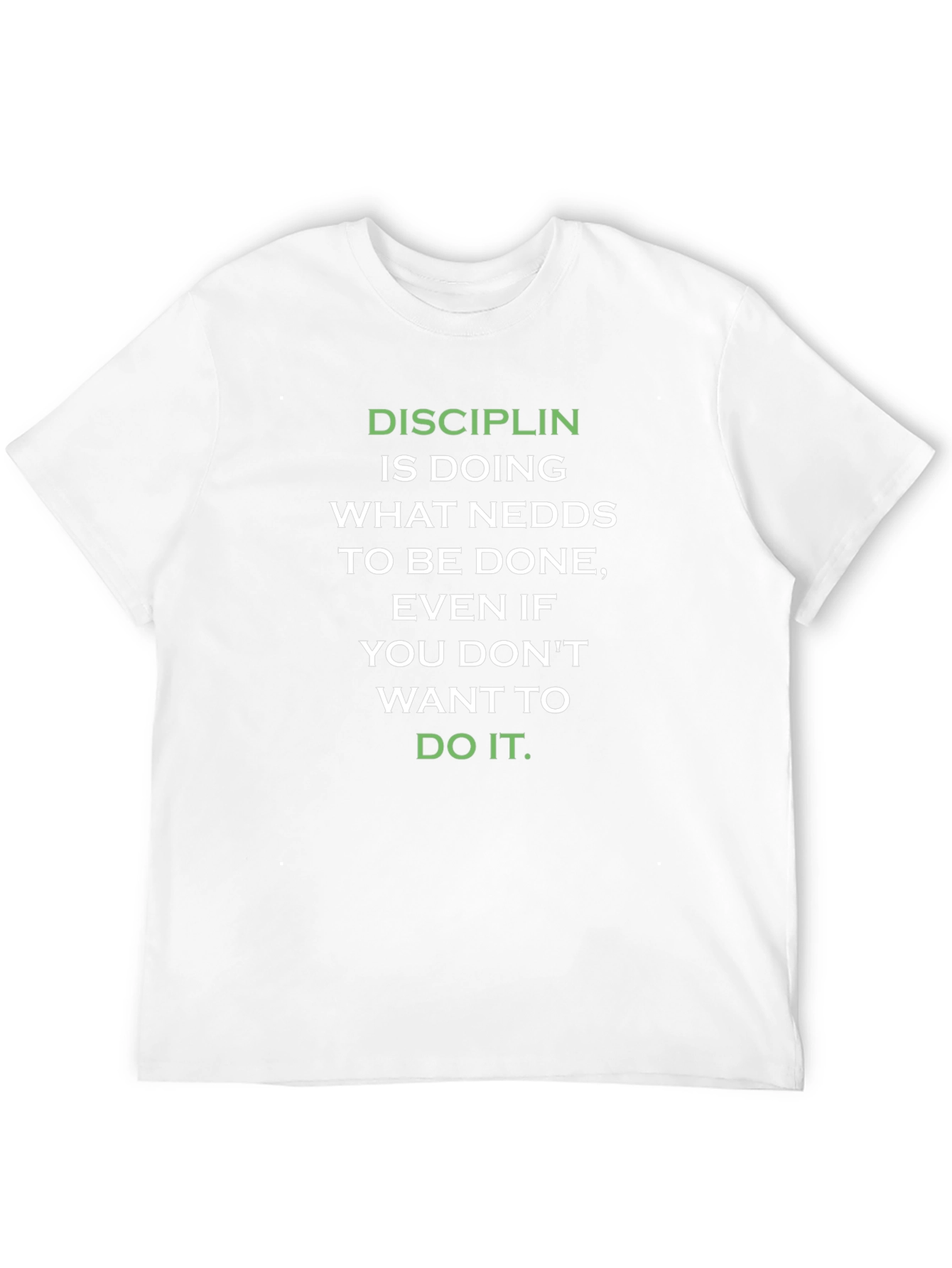 Black Motivational Discipline T-Shirt view 12
