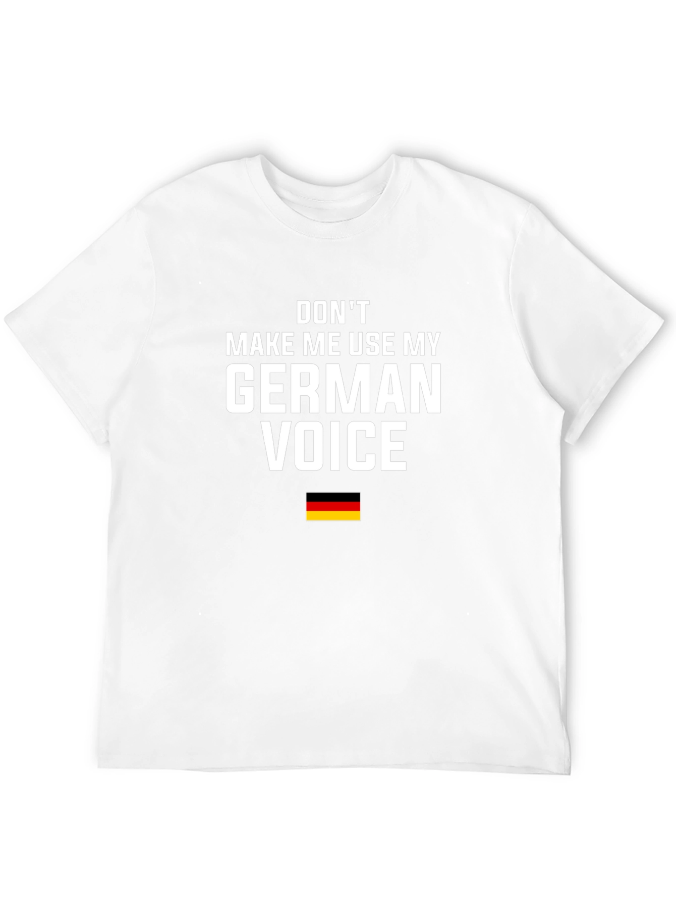 Black Funny German Voice T-Shirt - Black view 12