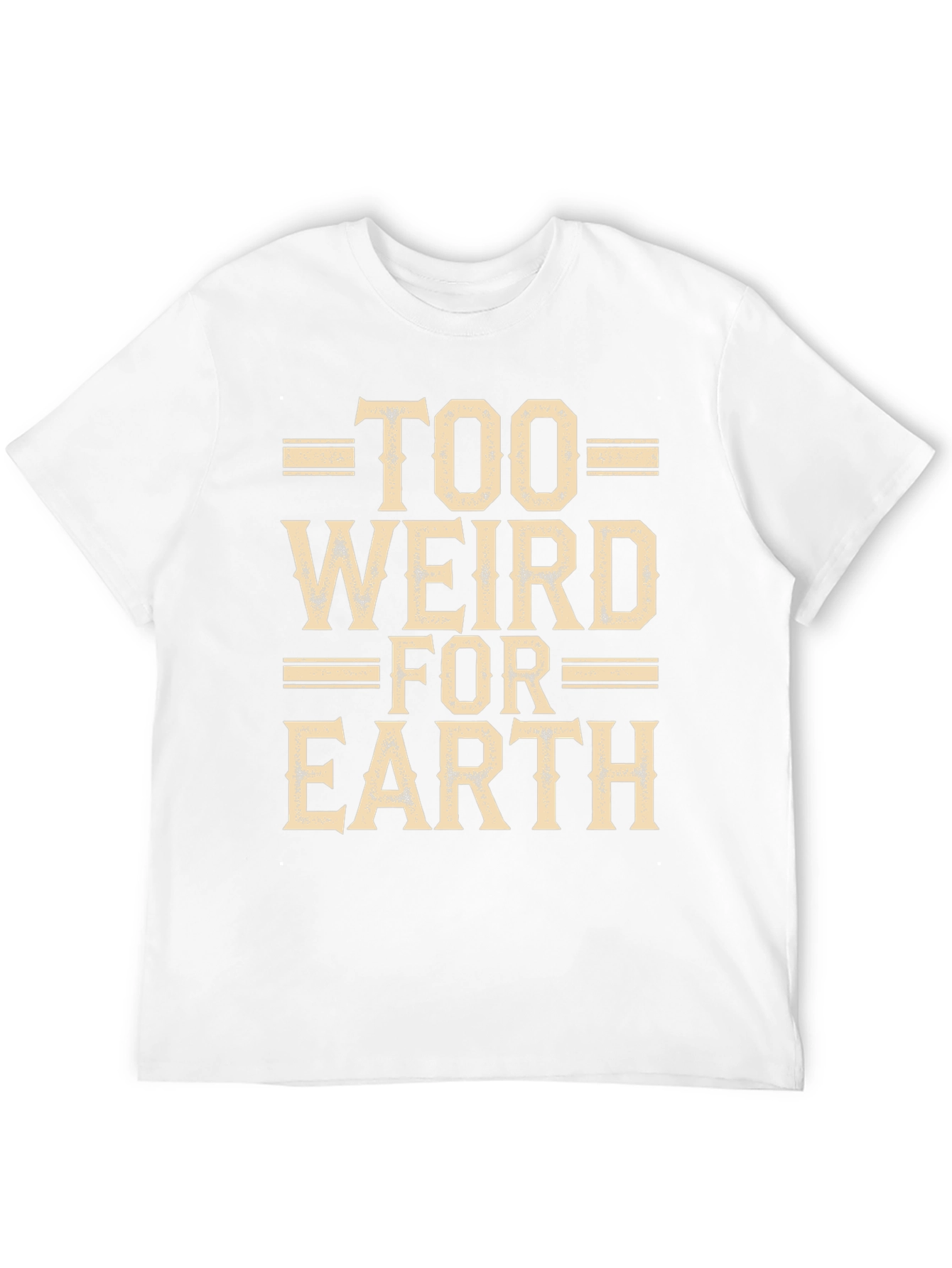 Black Too Weird For Earth Black Graphic Tee view 12