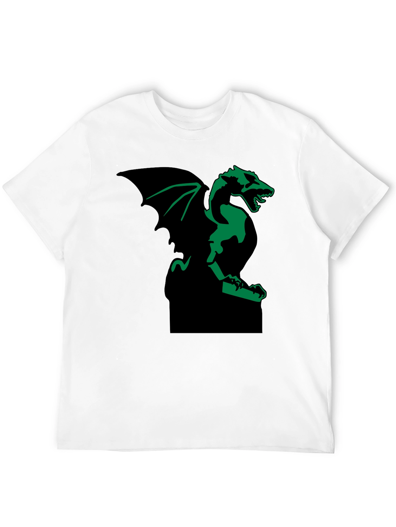 Black Green Gargoyle Graphic Black T-Shirt view 12