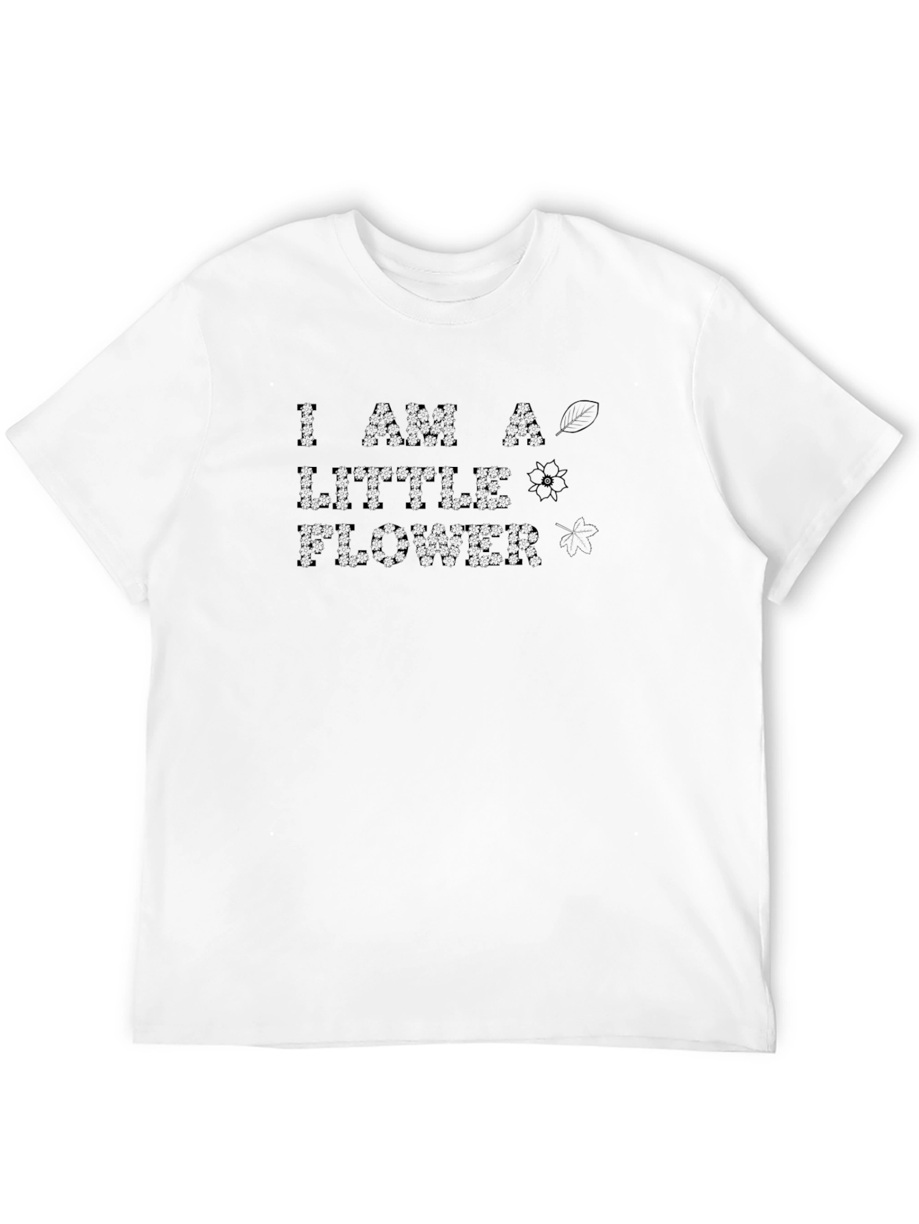 Black I am a Little Flower Graphic T-Shirt view 12