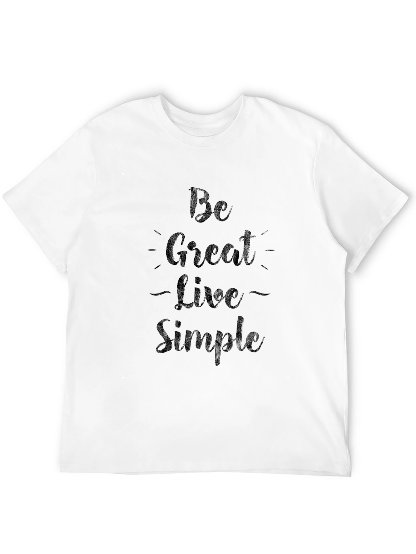 Black Be Great Live Simple Graphic Tee view 12