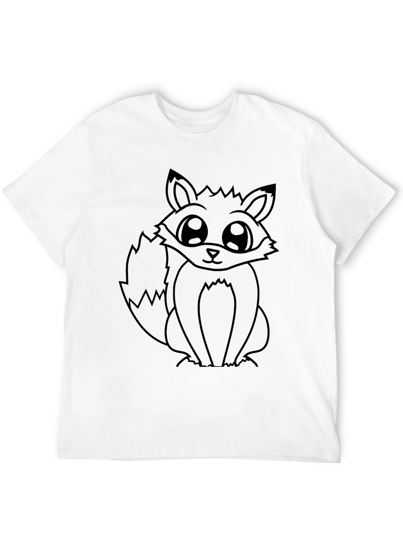 Black Fox Graphic Black T-Shirt - Unisex Casual Tee view 12