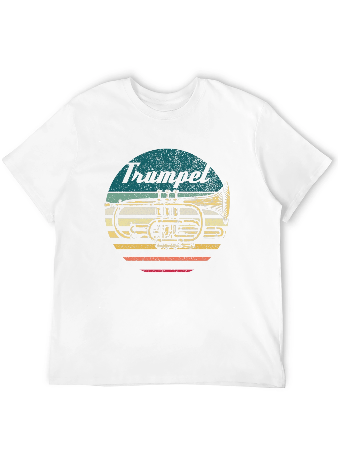 Black Vintage Trumpet Graphic T-Shirt - Retro Style view 12