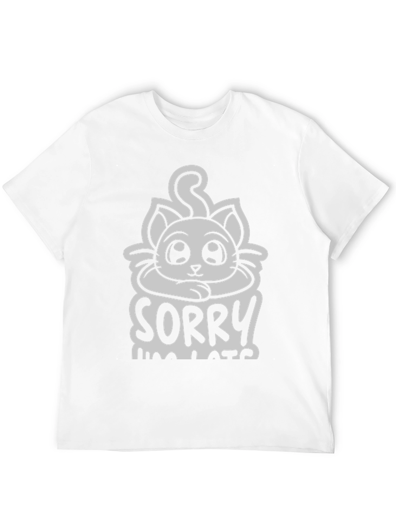 Black Sorry I'm Late Cat T-Shirt view 12