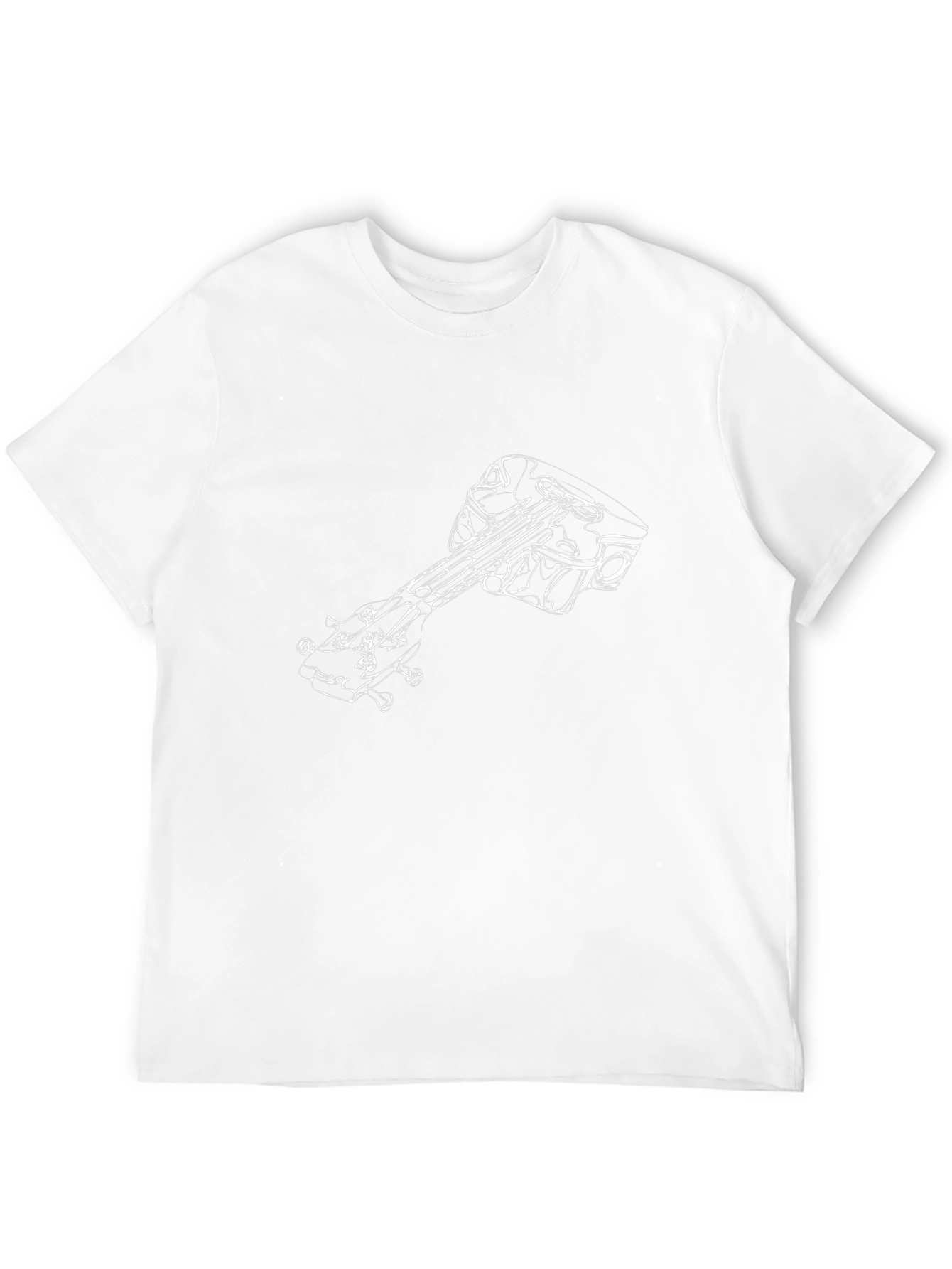 Black Cool Black T-Shirt with Guitar/Engine Graphic view 12