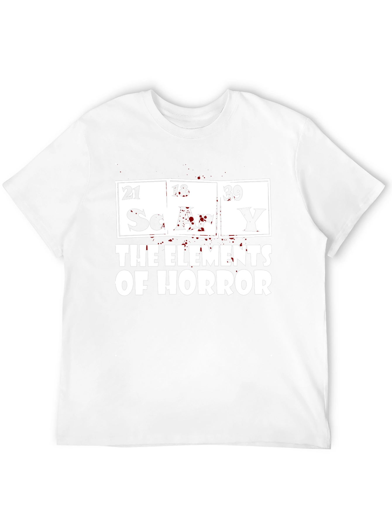 Black Scary Elements of Horror Graphic T-Shirt view 12