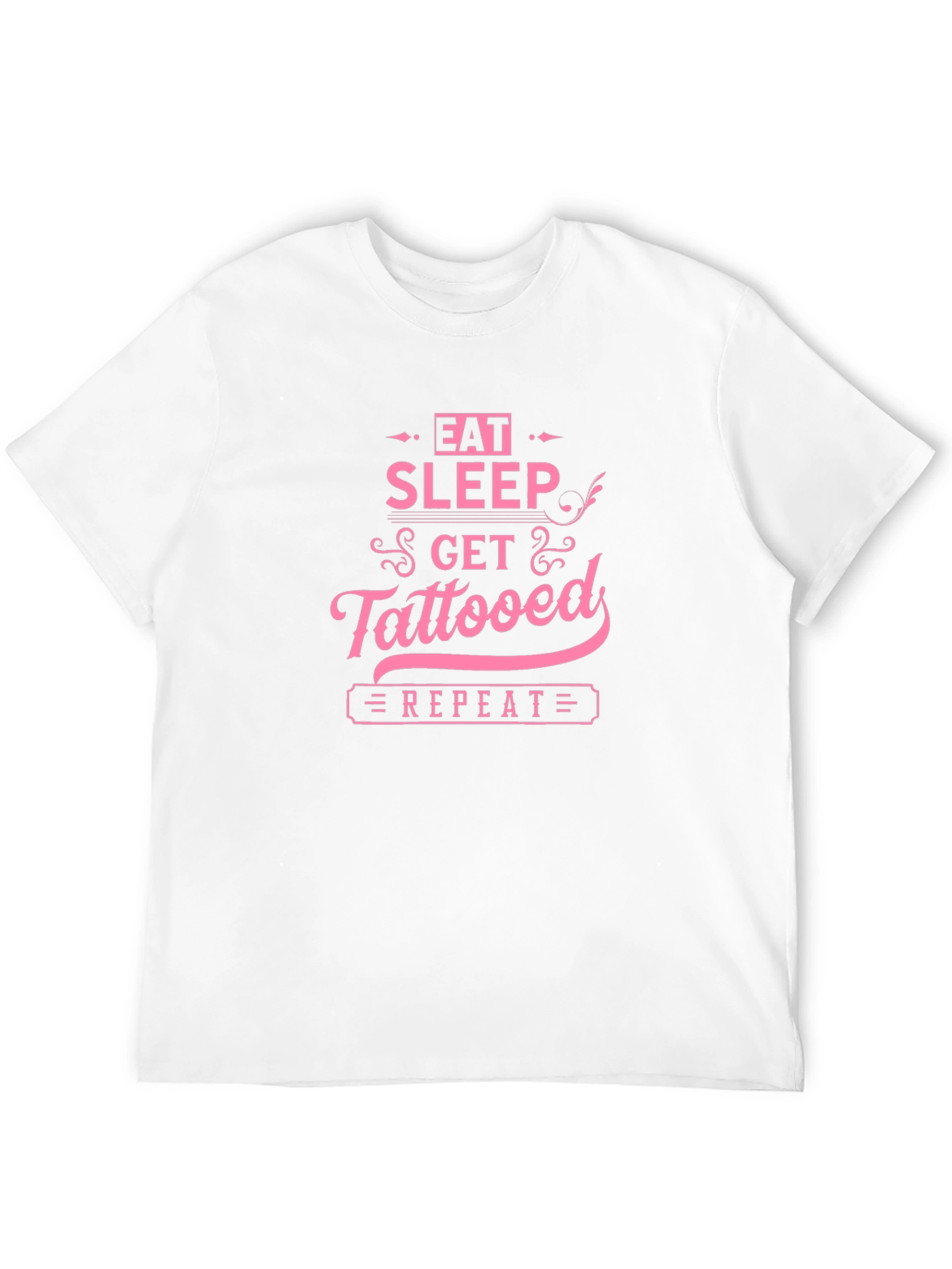 Black Eat Sleep Get Tattooed Repeat Black T-Shirt view 12