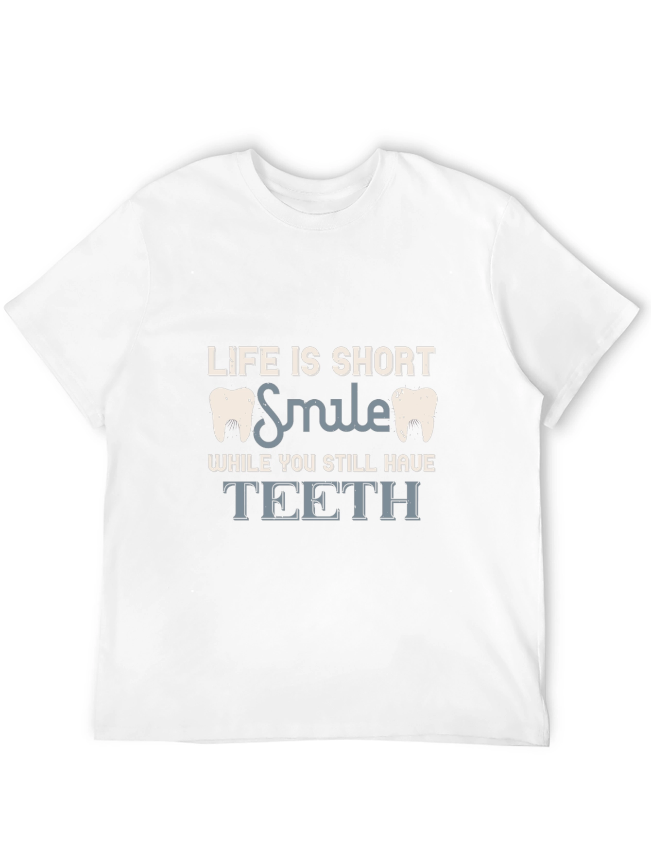 Black Life is Short Smile Teeth Graphic Tee - Black view 12