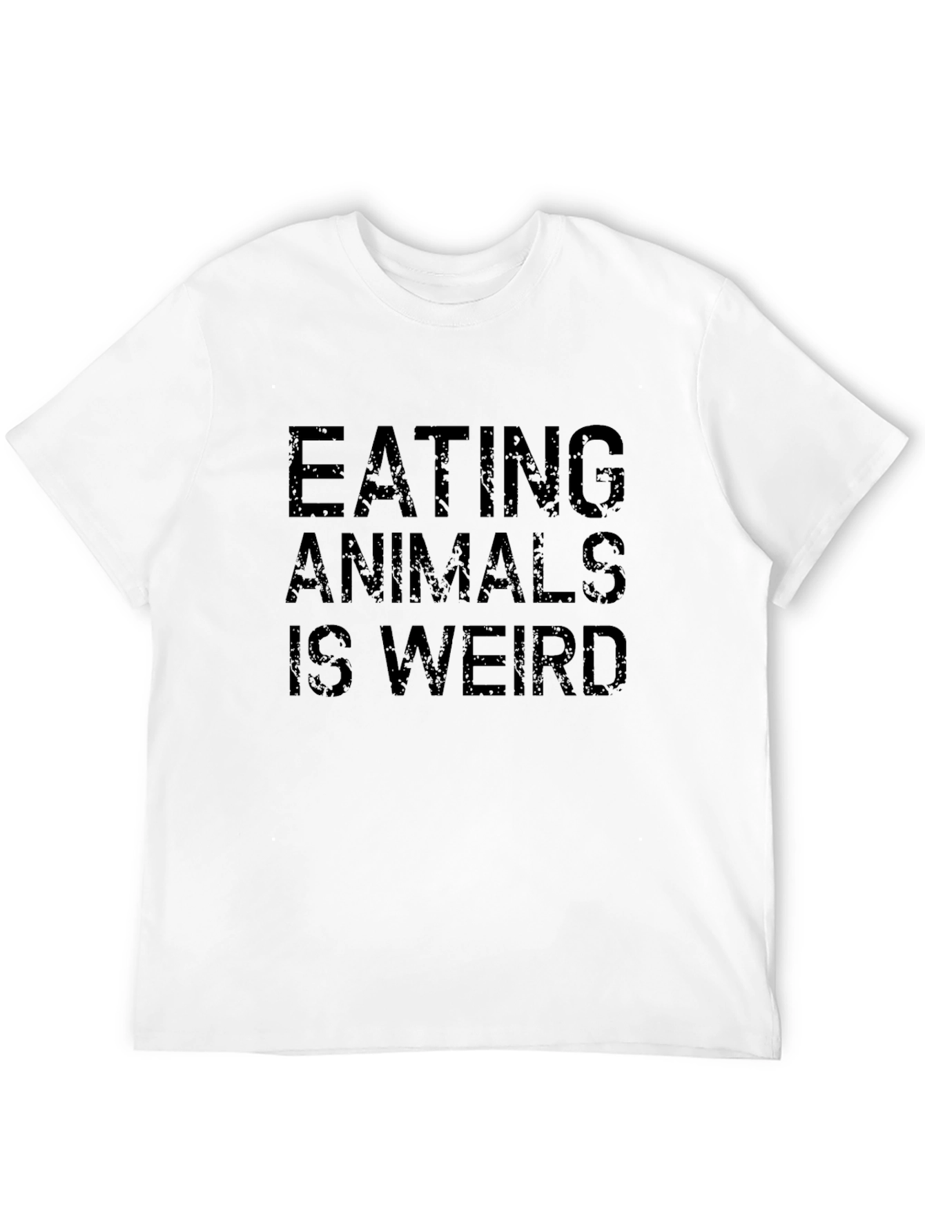 Black Eating Animals is Weird Graphic Tee view 12