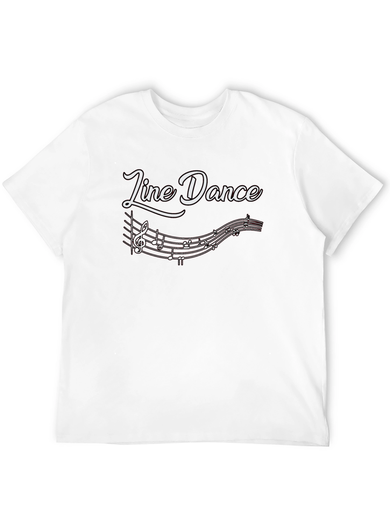 Black Line Dance T-Shirt - Music Note Design view 12