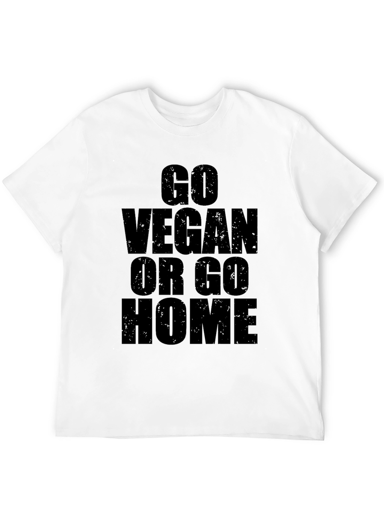 Black Go Vegan Or Go Home Graphic T-Shirt view 12