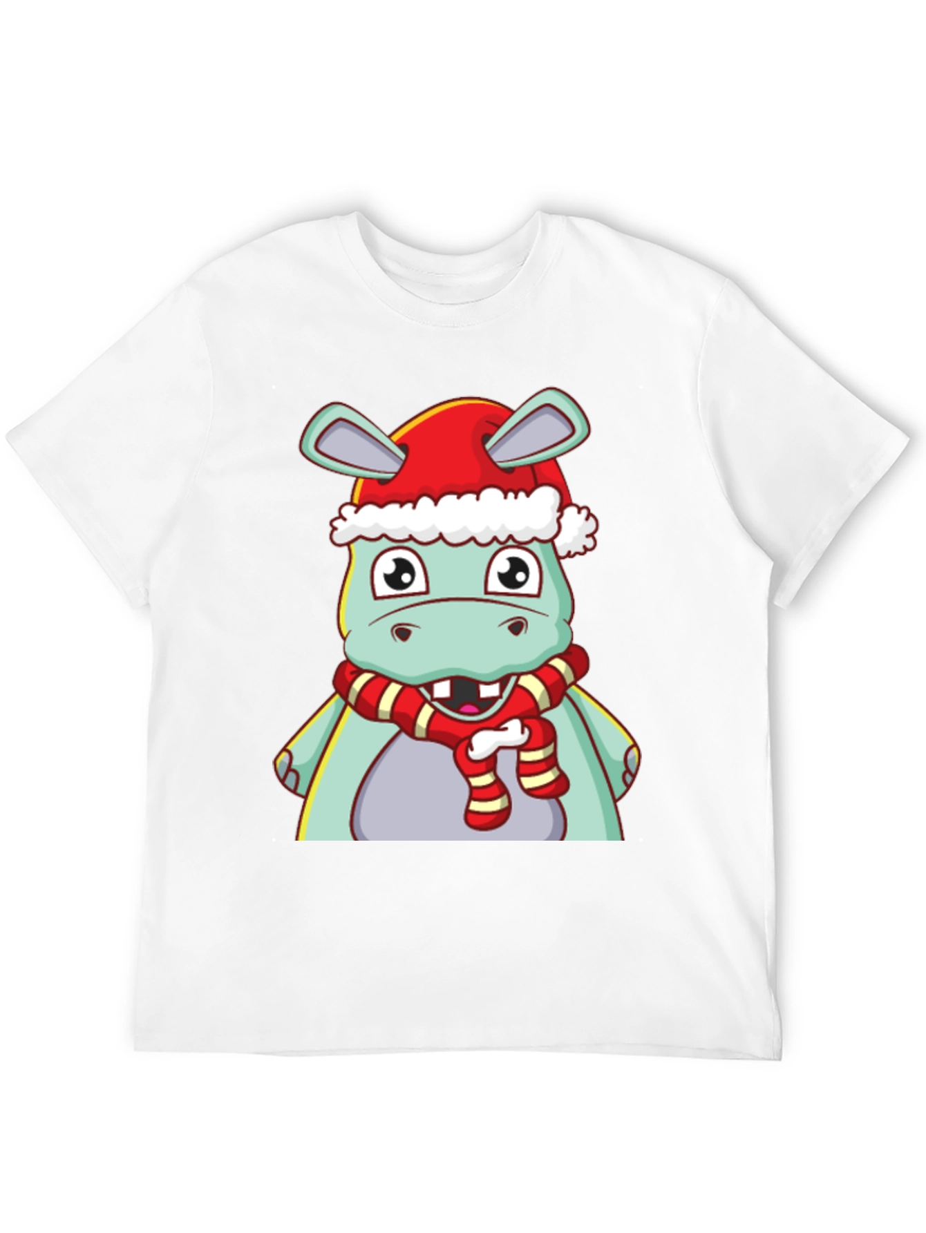 Black Festive Hippo T-Shirt view 12