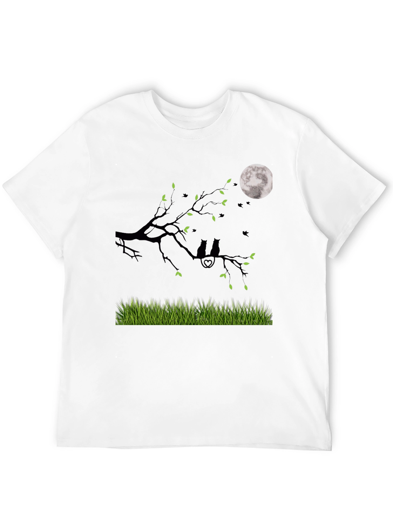 Black Moonlight Cats T-Shirt view 12