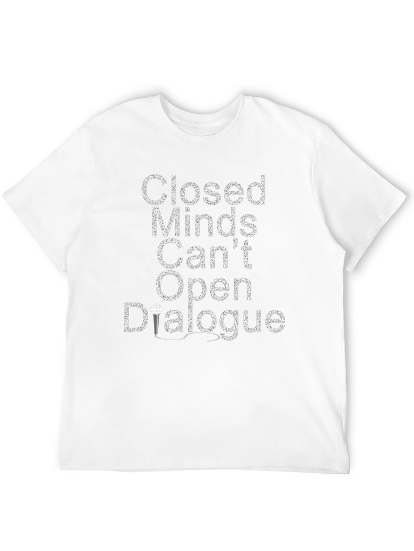 Black Closed Minds Open Dialogue T-Shirt view 12