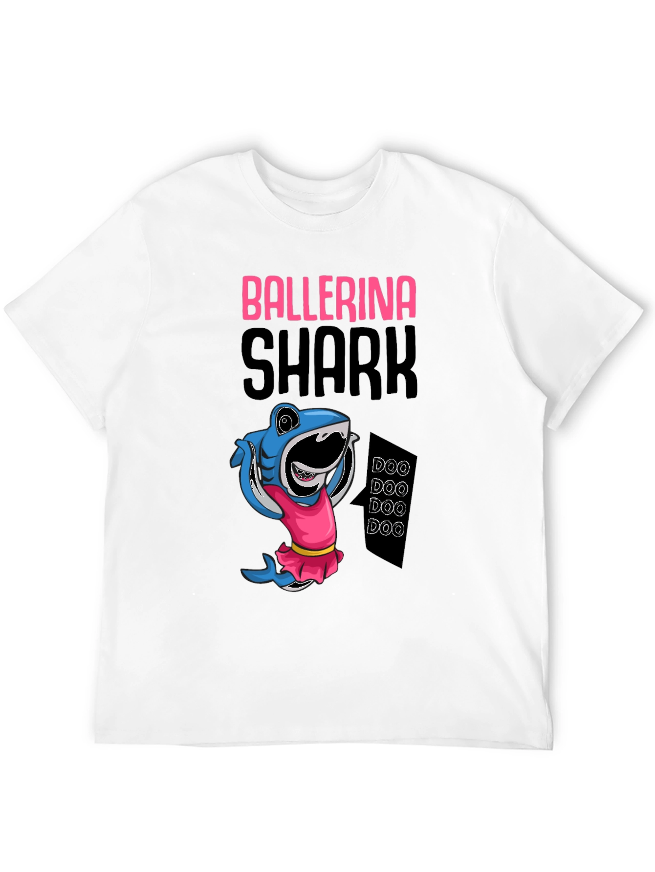 Black Ballerina Shark Black T-Shirt view 12