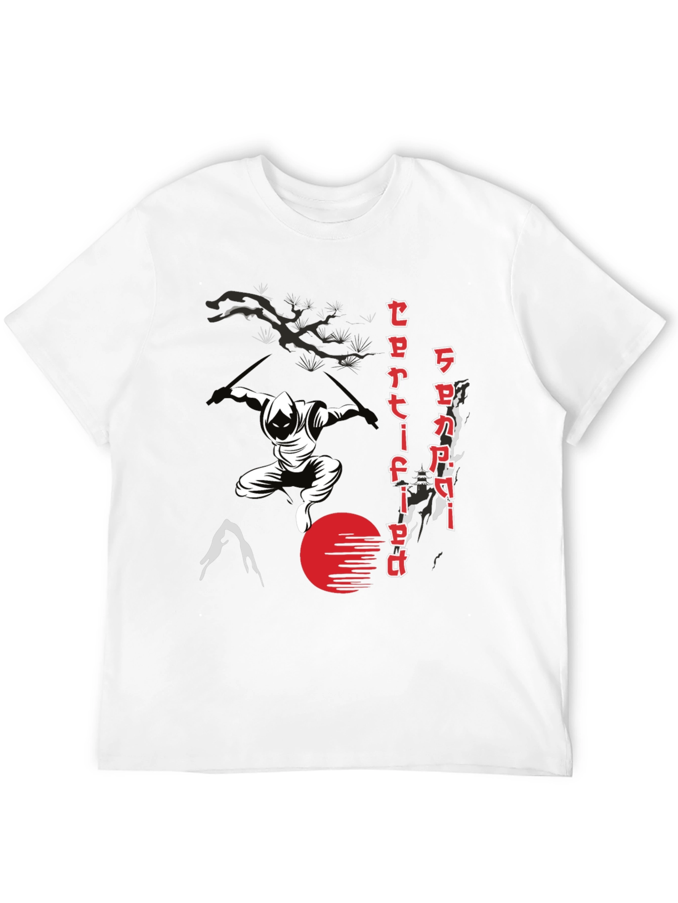 Black Samurai Certified Ninja Graphic T-Shirt view 12