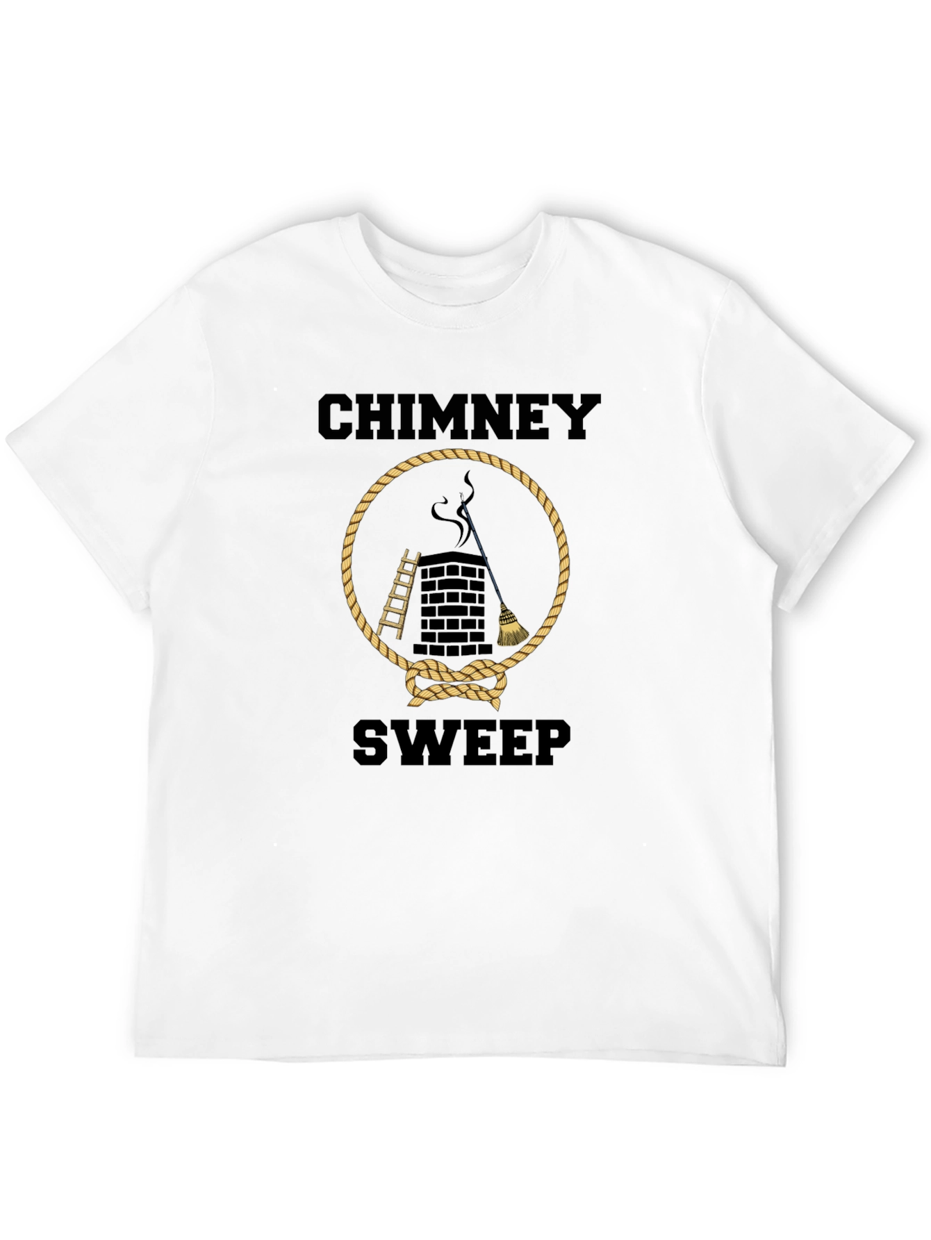 Black Chimney Sweep T-Shirt - Graphic Tee view 12