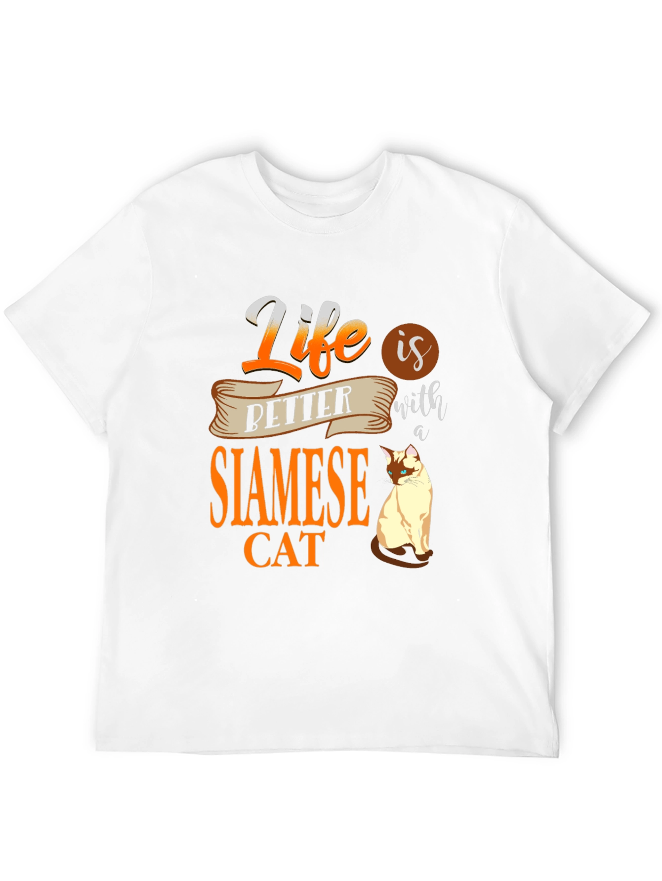 Black Life Is Better With A Siamese Cat T-Shirt view 12