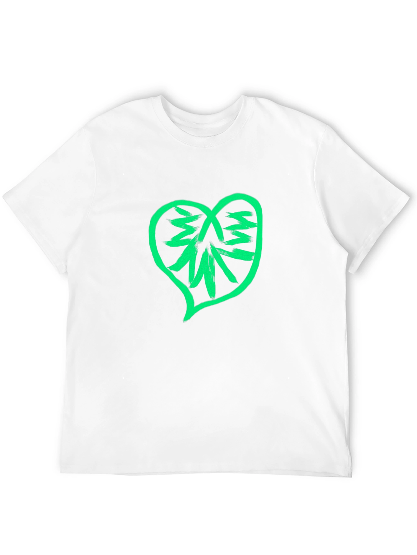 Black Heart Cannabis Tee - Black Cotton Blend view 12