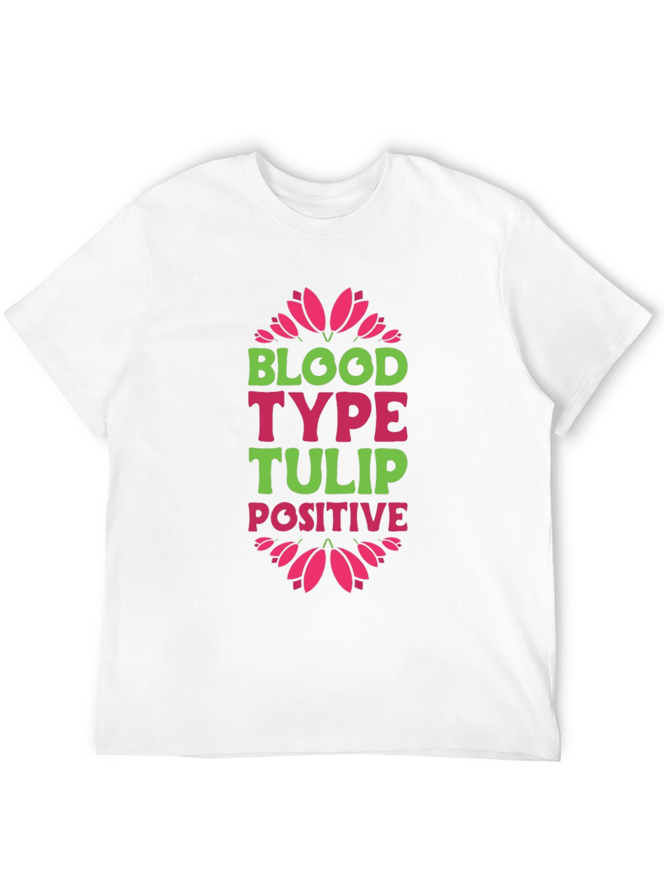 Black Blood Type Tulip Positive Graphic T-Shirt view 12